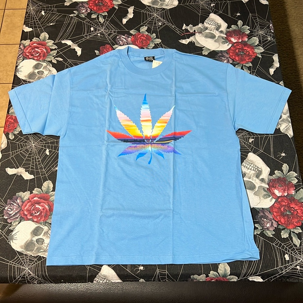 NWT VINTAGE IN4MATION HAWAII DATE WITH MARY JANE 420 BLUE SUNSET SHIRT SZ XL
